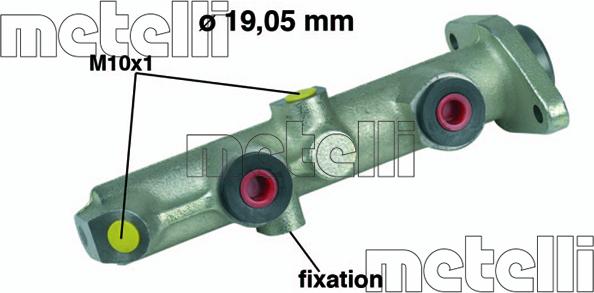 Metelli 05-0074 - Главный тормозной цилиндр autospares.lv