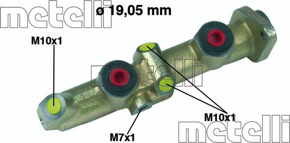 Metelli 05-0155 - Главный тормозной цилиндр autospares.lv