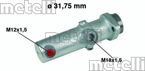 Metelli 05-0151 - Главный тормозной цилиндр autospares.lv