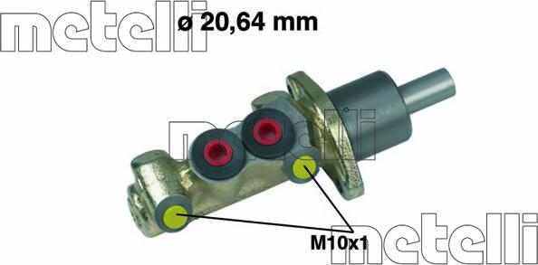 Metelli 05-0125 - Главный тормозной цилиндр autospares.lv