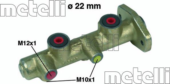 Metelli 05-0173 - Главный тормозной цилиндр autospares.lv