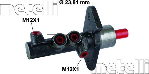 Metelli 05-0860 - Главный тормозной цилиндр autospares.lv