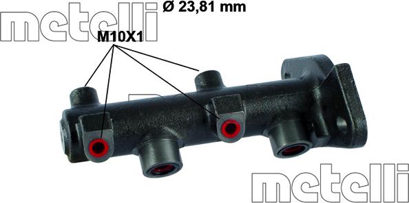 Metelli 05-0862 - Главный тормозной цилиндр autospares.lv