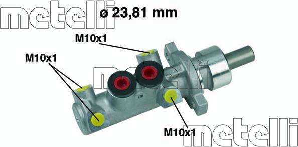 Metelli 05-0361 - Главный тормозной цилиндр autospares.lv