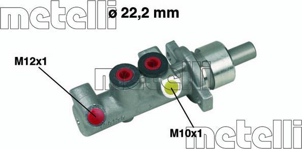 Metelli 05-0309 - Главный тормозной цилиндр autospares.lv