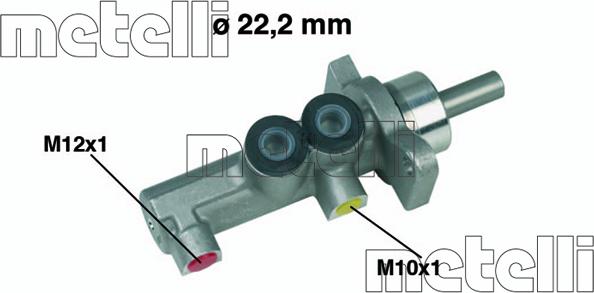 Metelli 05-0381 - Главный тормозной цилиндр autospares.lv