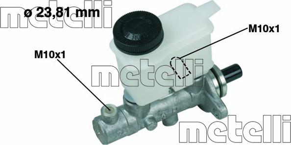 Metelli 05-0331 - Главный тормозной цилиндр autospares.lv