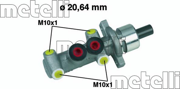 Metelli 05-0245 - Главный тормозной цилиндр autospares.lv