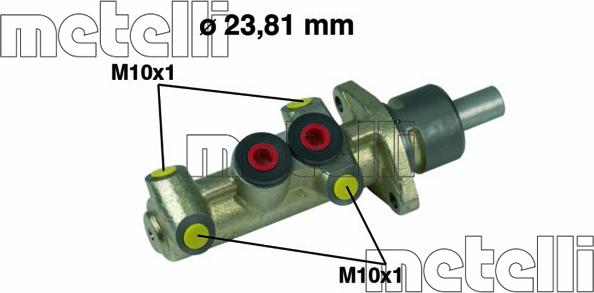 Metelli 05-0222 - Главный тормозной цилиндр autospares.lv