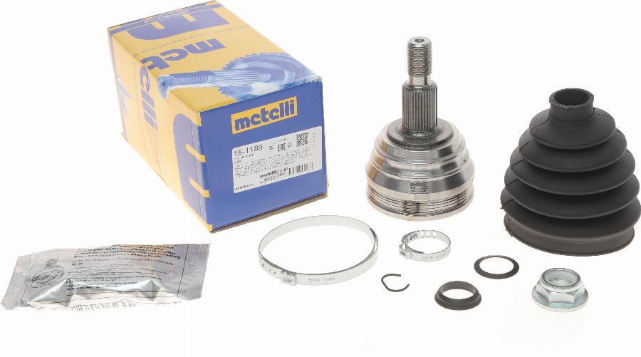 Metelli 15-1189 - Шарнирный комплект, ШРУС, приводной вал autospares.lv