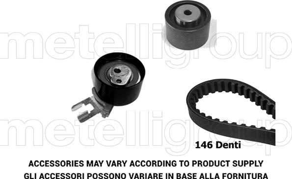 Metelli 29-0424 - Комплект зубчатого ремня ГРМ autospares.lv