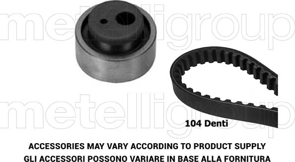 Metelli 29-0012 - Комплект зубчатого ремня ГРМ autospares.lv