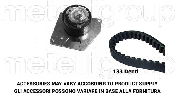 Metelli 29-0114 - Комплект зубчатого ремня ГРМ autospares.lv