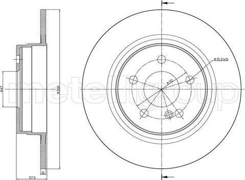 Metelli 23-0938C - Тормозной диск autospares.lv