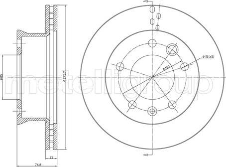 Metelli 23-0418 - Тормозной диск autospares.lv