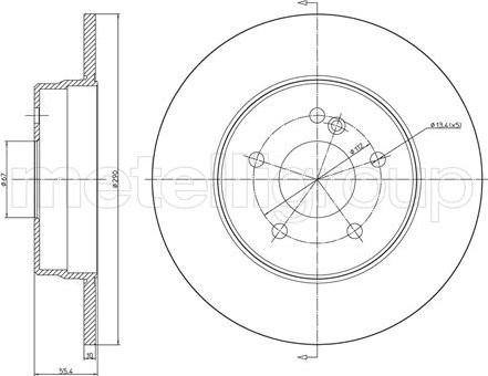 Metelli 23-0485C - Тормозной диск autospares.lv