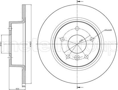 Metelli 23-0483C - Тормозной диск autospares.lv
