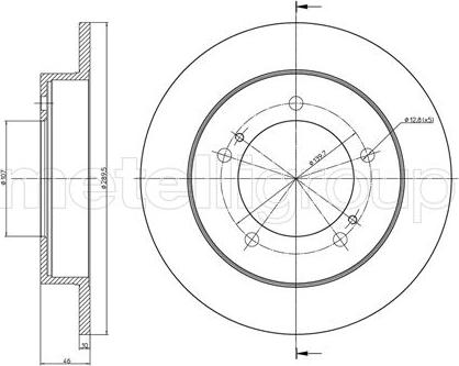 Metelli 23-0590 - Тормозной диск autospares.lv