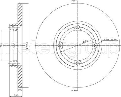 Metelli 23-0597C - Тормозной диск autospares.lv