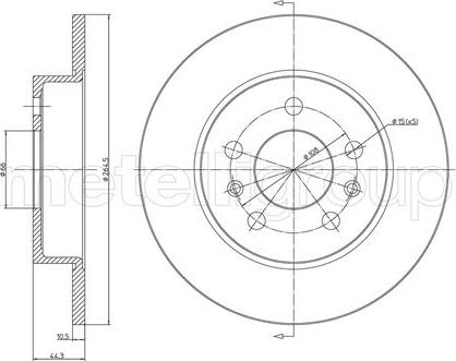 Metelli 23-0535 - Тормозной диск autospares.lv