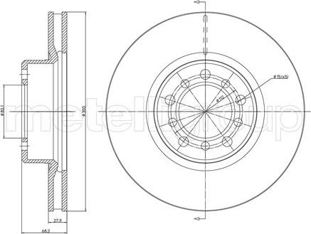 Metelli 23-0520 - Тормозной диск autospares.lv