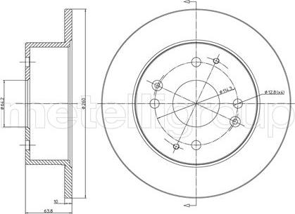 Metelli 23-0578 - Тормозной диск autospares.lv