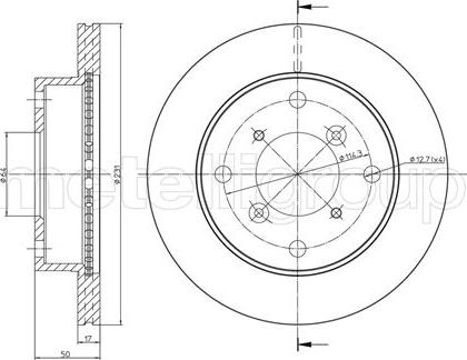 Metelli 23-0691 - Тормозной диск autospares.lv