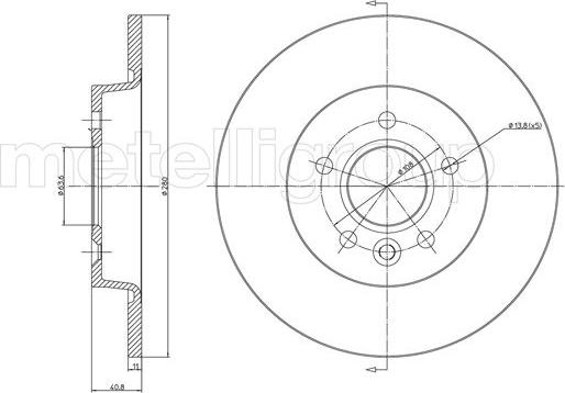 Metelli 23-0686C - Тормозной диск autospares.lv