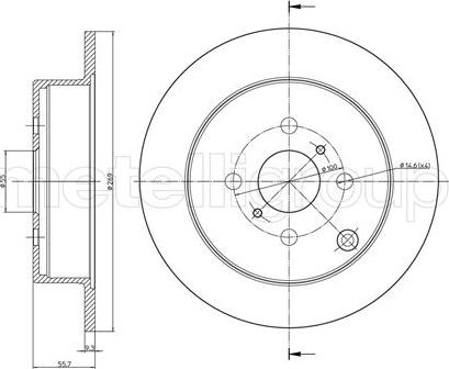 Metelli 23-0636 - Тормозной диск autospares.lv