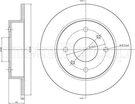 Metelli 23-0633 - Тормозной диск autospares.lv