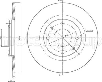 Metelli 23-0097 - Тормозной диск autospares.lv