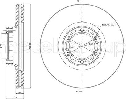 Metelli 23-0051 - Тормозной диск autospares.lv