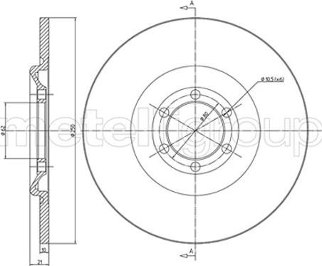 Metelli 23-0009 - Тормозной диск autospares.lv