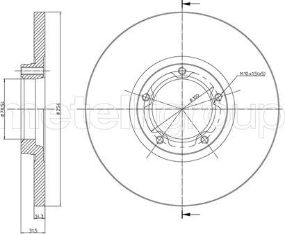 Metelli 23-0163 - Тормозной диск autospares.lv