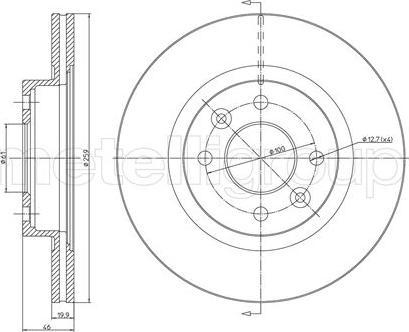 Metelli 23-0108 - Тормозной диск autospares.lv