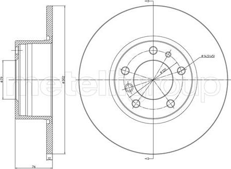 Metelli 23-0187 - Тормозной диск autospares.lv