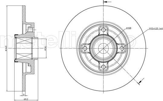 Metelli 23-0878 - Тормозной диск autospares.lv
