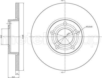 Metelli 23-0263 - Тормозной диск autospares.lv