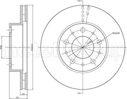 Metelli 23-0200 - Тормозной диск autospares.lv