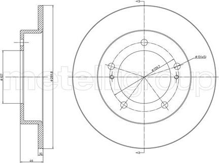 Metelli 23-0221 - Тормозной диск autospares.lv