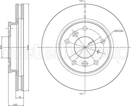 Metelli 23-0274 - Тормозной диск autospares.lv