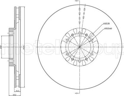 Metelli 23-0709 - Тормозной диск autospares.lv