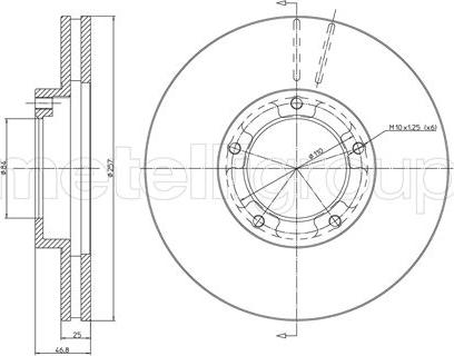 Metelli 23-0716 - Тормозной диск autospares.lv