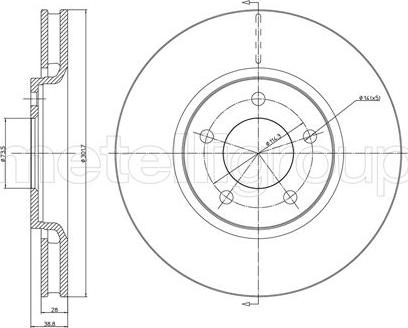 Metelli 23-0780C - Тормозной диск autospares.lv