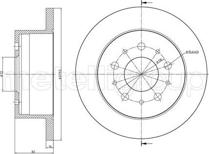 Metelli 23-0731 - Тормозной диск autospares.lv