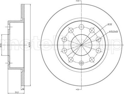 Metelli 23-0724C - Тормозной диск autospares.lv