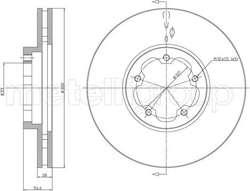 Metelli 23-1494 - Тормозной диск autospares.lv