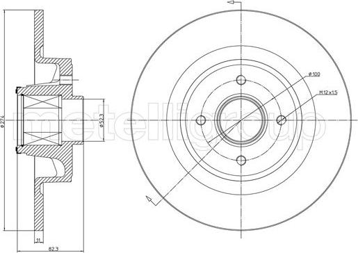Metelli 23-1457 - Тормозной диск autospares.lv