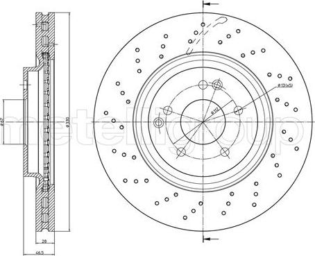 Metelli 23-1460FC - Тормозной диск autospares.lv