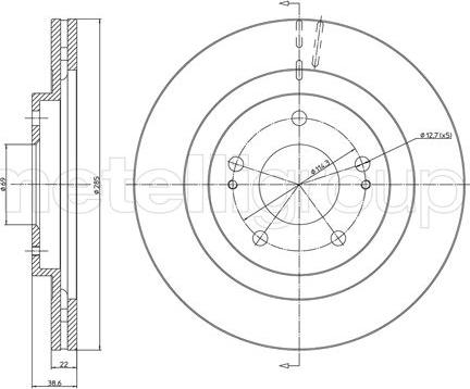 Metelli 23-1099 - Тормозной диск autospares.lv